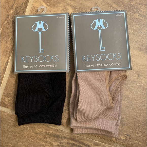 Key Socks (1 black & 1 nude pair) - Picture 2 of 4